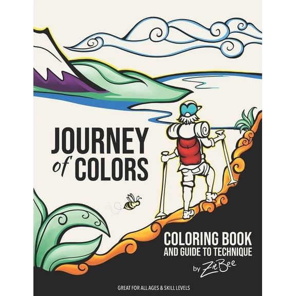 Journey of Colors: Coloring Book and Guide to Technique, (Paperback)