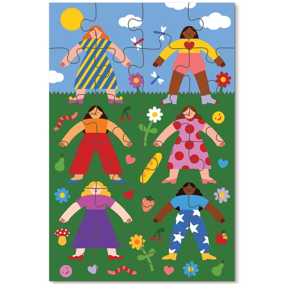 Journey of Something: Lets Picnic - 24 Piece Puzzle, 10.8 x 7.2" Jigsaw, Outdoor Scene, Oversized Pieces, Magnetic Closure Box, Preschool, Kids 4+