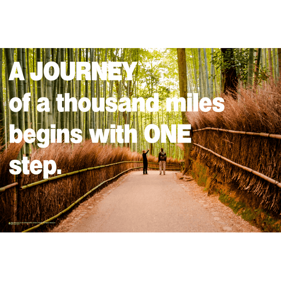 Journey of a Thousand Miles - Bamboo Forest Mini Poster - 17x11