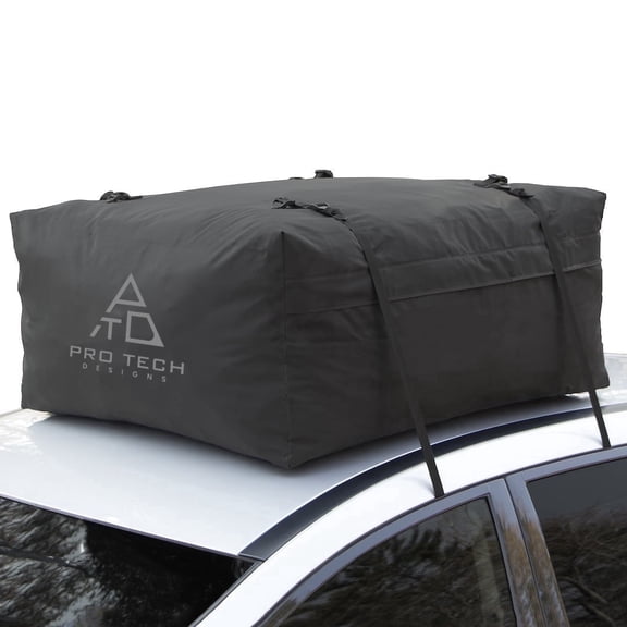 Journeyer - 15 Cubic Feet Weatherproof Rooftop Cargo Carrier for Top of Vehicle, Attaches With or Without Roof Rack