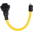 thumbnail image 1 of Journeyman-Pro 15 Amp Male to 30 Amp Twist Lock Female Dogbone Adapter RV Electrical Power Plug Converter Cord Cable with LED Indicator Light Grip Handle (15 AMP Male 5-15P to 30 AMP Female L5-30R), 1 of 5