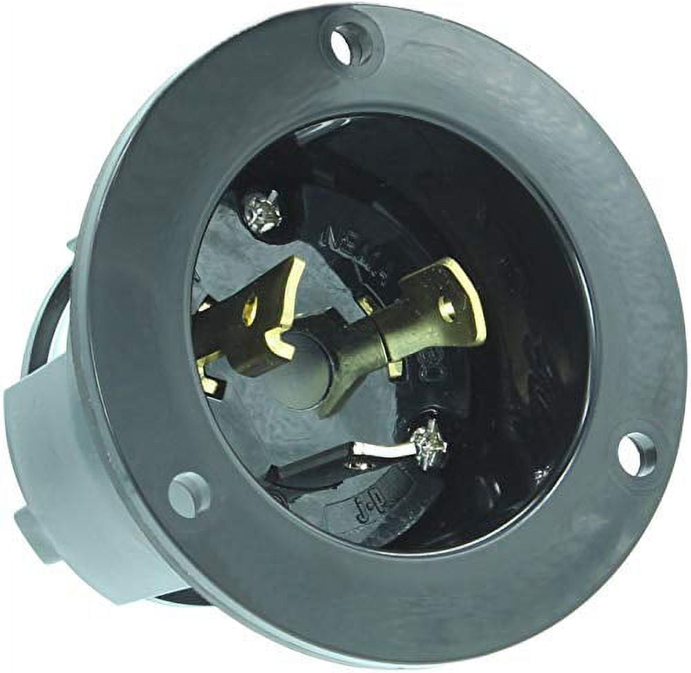 Journeyman-Pro 2615, NEMA L5-30 Flanged Inlet Generator Plug, 30A 125 ...