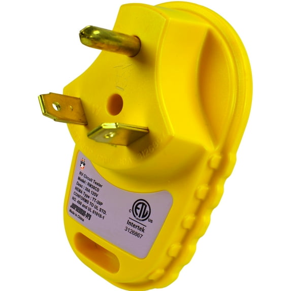 Journeyman-Pro 30/50 Amp RV - Portable Circuit Tester Analyzer Adapter, Male Plug w/LED Test Indicator TT-30 NEMA 14-50 (TT-30 (30 AMP), Circuit Tester (Male Only))