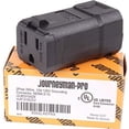 thumbnail image 1 of Journeyman-Pro 515CCV Clamshell 15 Amp 120-125 Volt, NEMA 5-15R, 2Pole 3Wire, Straight Blade, Female Connector Plug Replacement Cord Outlet, Commercial Grade PVC Black (1), 1 of 3
