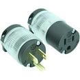 thumbnail image 1 of Journeyman-Pro 515PC LIT Lighted Plug & Connector Set 15 Amp 120-125 Volt, NEMA 5-15P + 5-15C, Straight Blade, Male Female Plug Replacement Cord Outlet Connector, Commercial Grade Power Indicator (1), 1 of 6
