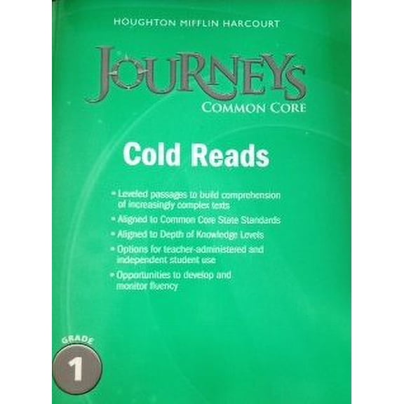 Pre-Owned Journeys Cold Reads Grade 1 (Houghton Mifflin Harcourt Journeys) Paperback - USED
