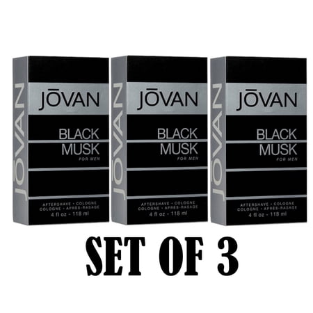 Jovan Black Musk For Men 3.0 oz Cologne Spray New In Box (SET OF 3)