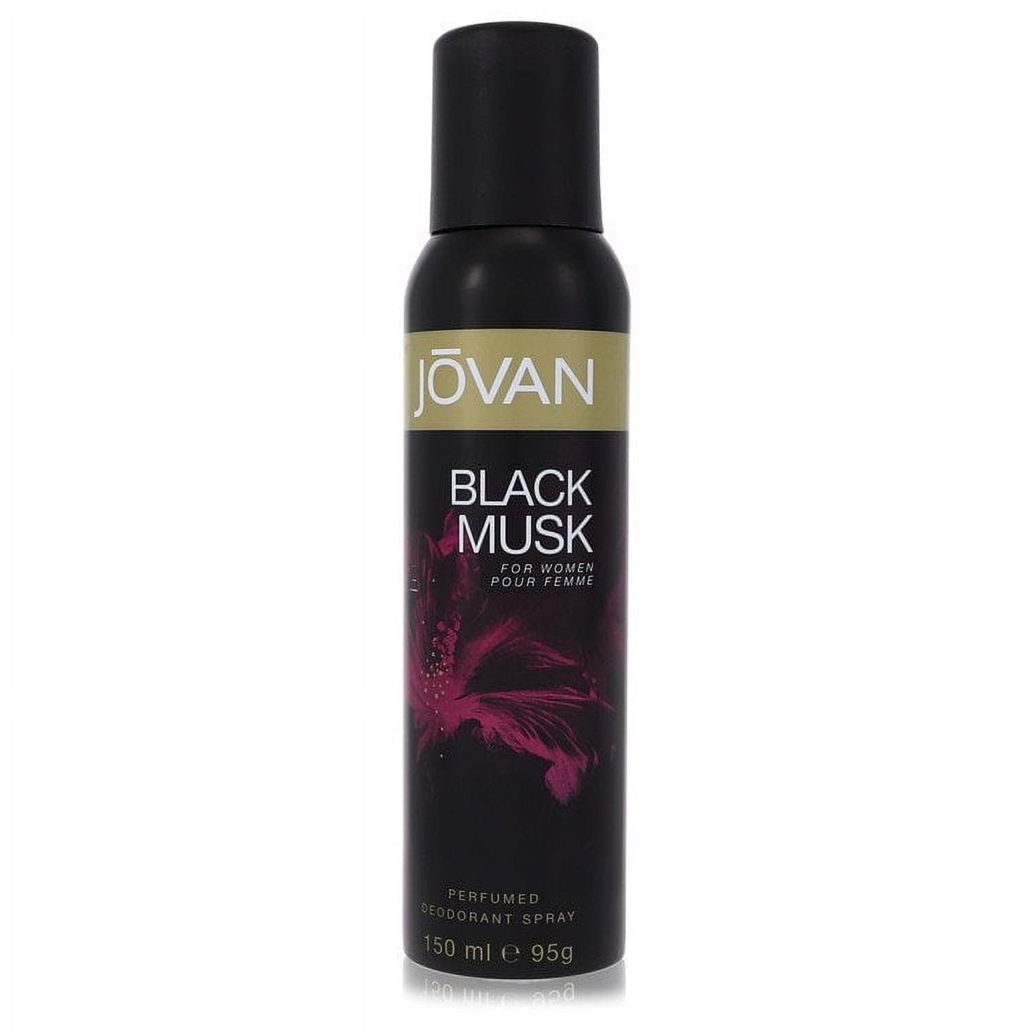 Jovan Black Musk by Jovan Deodorant Spray 5 oz for Women Pack of 2