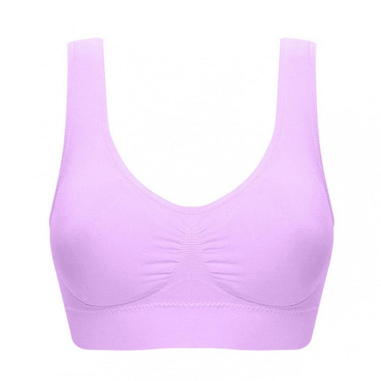 Jovati Deals of the Day!Plus Size Sport Bras for Women Wire Free Underwear  One-Piece Bra Solid Color Fashion Everyday Bras on Clearance