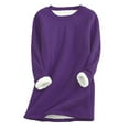 thumbnail image 1 of Jovati Women's Winter Warm Sherpa-lined Sweatshirts Soft Casual Loose O Neck Pullover Sweatshirt tops, 1 of 3