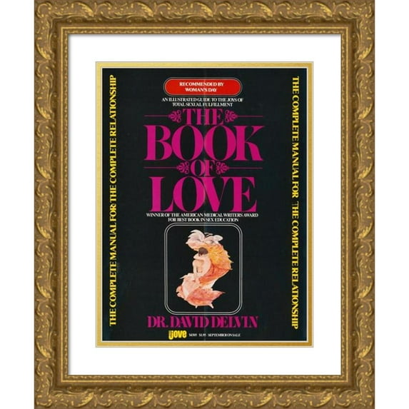 Jove 15x18 Gold Ornate Wood Frame and Double Matted Museum Art Print Titled - The Book of Love (1977)