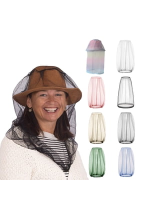 Adult Mosquito Head Net Mesh Face - Protection from Sun Cover Hiking Hat with Netting No See Um Gnat Protection Outdoor Fishing Bug Mask Black Fly,Pink