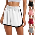 thumbnail image 1 of JoveMarine Athletic Shorts for Women, Running Shorts for Women Solid Elastic Waist - Loose Fit for Yoga Beach, Breathable Lightweight Summer Casual Bottoms with Stretch,Black L, 1 of 9