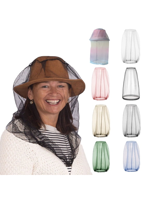 Children's Mosquito Head Net Mesh - Face Protection from Sun Mask Outdoor Hiking Hat Bug Net for Kids No See Um Gnat Protection Black Fly Screen,Pink