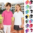 thumbnail image 1 of JoveMarine Kids Quick Dry Polo Shirts - Short Sleeve with Collar, Sports T Shirt for Boys Girls Active Play,Yellow 150, 1 of 6