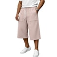 thumbnail image 1 of JoveMarine Men's Cargo Shorts Loose Fit - Work Shorts with Large Pockets, Knee-Length Casual for Summer Outdoor & Daily,Watermelon Red M, 1 of 8