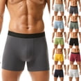 thumbnail image 1 of JoveMarine Men's Underwear Men's Plus Size Boxer Briefs Cotton Sports Underwear for Athletic Activities Gym Workouts and Casual Wear Wine 2XL, 1 of 4