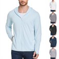 thumbnail image 1 of JoveMarine Mens Long Sleeve Sun Protection - Shirts UPF 50+ Lightweight Zip Up Hoodie Men Breathable UV Resistant Casual Fashion Summer Jacket for Women Men,Sky Blue 4XL, 1 of 6