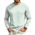 thumbnail image 1 of JoveMarine Mens T-Shirts Long Sleeve Raglan - Round Neck Casual Everyday Wear, Shirts for Men Classic Baseball Tee, Long Sleeve Shirts for Men for Casual,Green L, 1 of 4