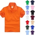 thumbnail image 1 of JoveMarine School Shirts for Kids Quick Dry - Class Uniform Polo with Collar, Breathable Short Sleeve Tee,Sky Blue 160, 1 of 4