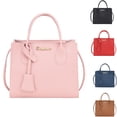thumbnail image 1 of JoveMarine Women's Fashion Solid Color Handbag Versatile Shoulder and Crossbody Bag Perfect as Birthday Gift for Her and Daily Use Pink, 1 of 6