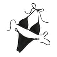 thumbnail image 1 of JoveMarine Women's Halter Neck Tie-Dye Bikini Set, Two-Piece with Padded Cups & Wire-Free, Sexy Beach Swimsuit, Unique Bikinis for Women,Black S, 1 of 4