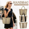 thumbnail image 1 of JoveMarine Women's Woven Straw Shoulder Bag Large Capacity Summer Beach Tote for Travel and Vacation Versatile Crossbody Bag with Fresh Style Perfect for Beach Outings and Holiday Gifts White, 1 of 3