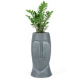 thumbnail image 1 of Joveco 13.8 H Face Planter Pot Indoor/Outdoor Decorative Flower Pot Concrete Planters with Drainage for Plants, Succulents, Flowers, and Cactus, 1 of 8