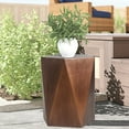 thumbnail image 1 of Joveco 18"H Concrete Side Table Outdoor Accent End Table, Garden Stool Plant Stand,Brown, 1 of 6