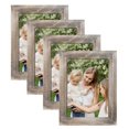 thumbnail image 1 of Joveco 5" x 7" Handcrafted Solid Wooden Photo Frame Set of 4,  Distressed Farmhouse Picture Frame Wall Decor for Wall Mounted and Tabletop, 1 of 7