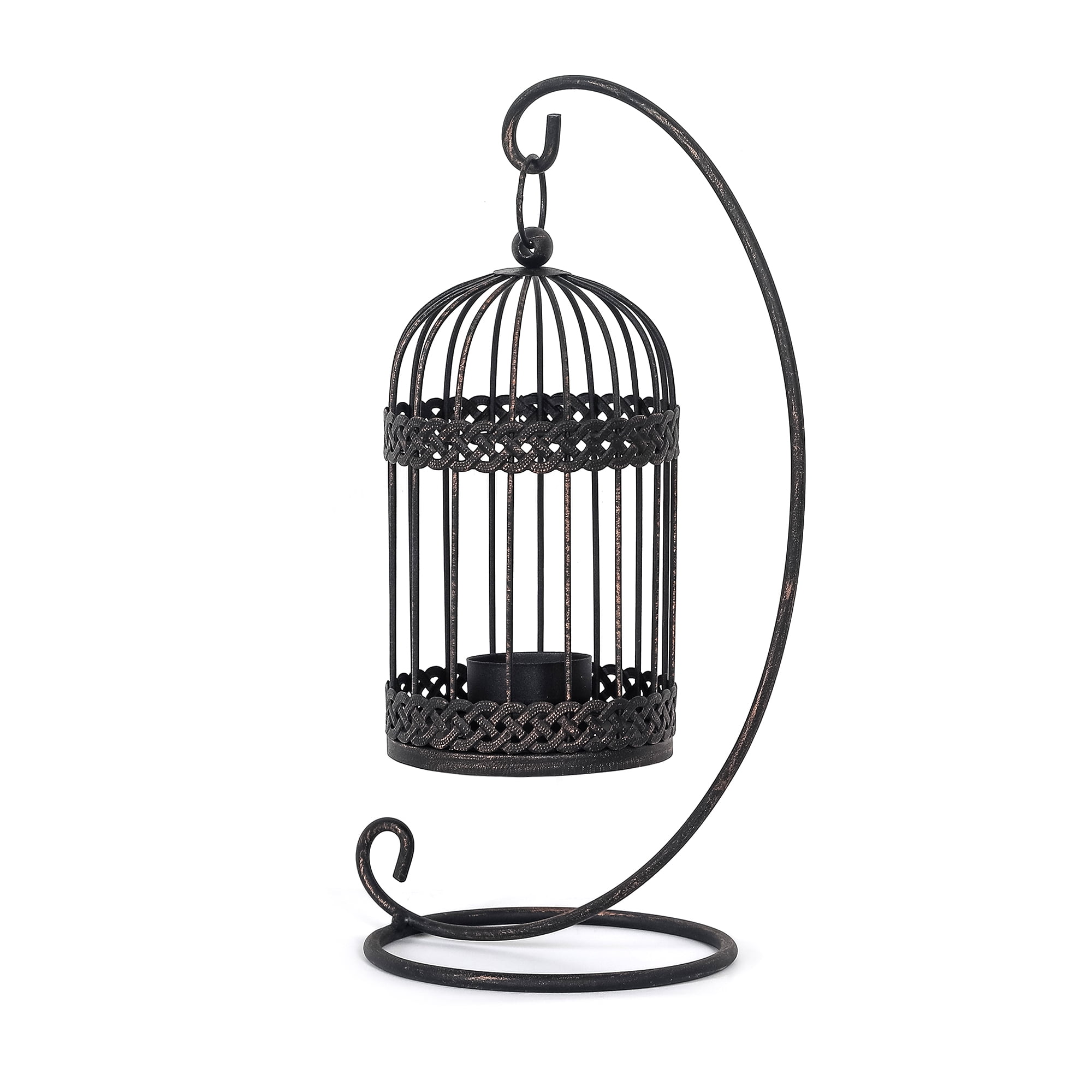 Joveco Candle Lantern Decorative,Vintage Birdcage Hanging Lanterns,Metal Candle Holder Lantern