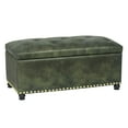 thumbnail image 1 of Joveco Leather Rectangular Storage Bench Ottoman Foot Rest Stool,Coffee Tables Footstool,Green, 1 of 5