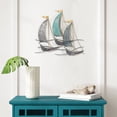 thumbnail image 1 of Joveco Metal Sailboat Wall Decor, 3D Nautical Ship Wall Sculptures,Handmade Coastal Beach Sailboat Wall Art Decor School Home Hotel Living Room Bedroom, 1 of 7