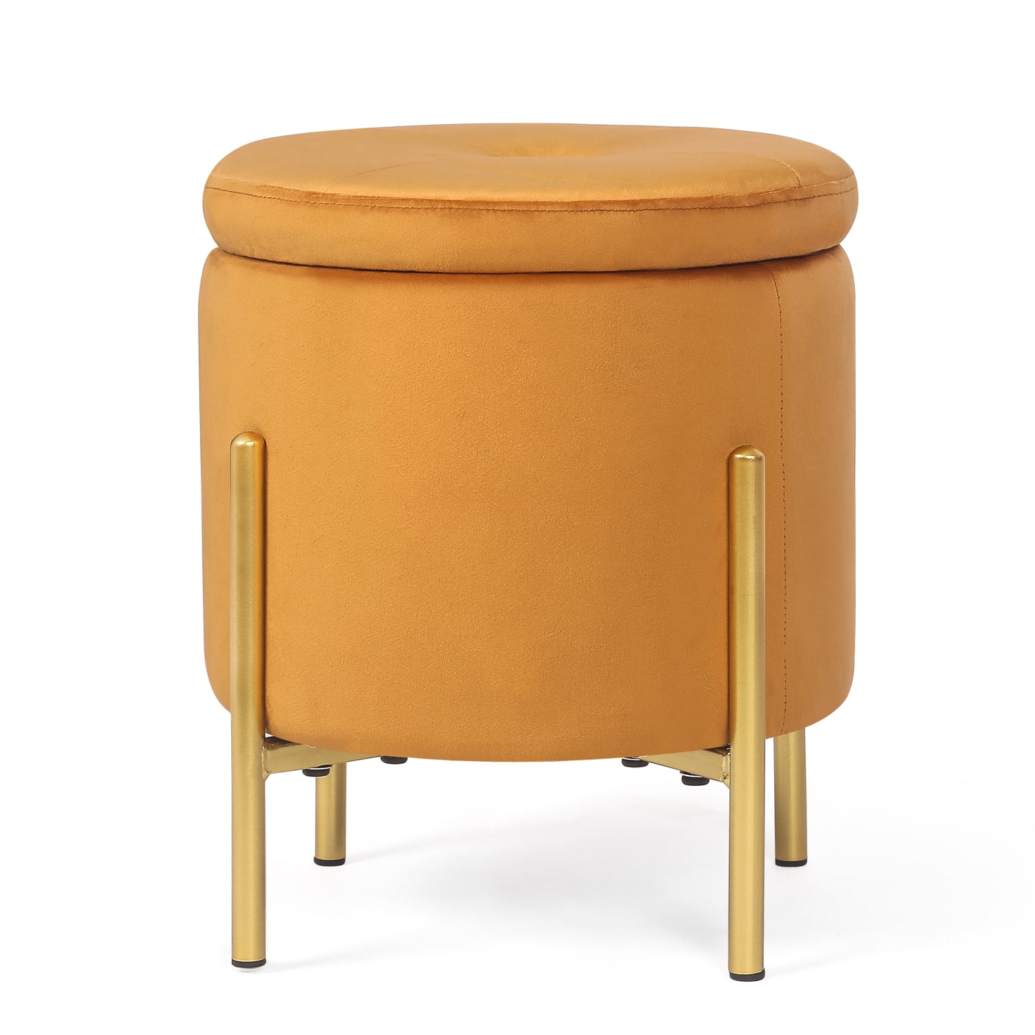 Joveco Round Folding Storage Ottoman Foot Rest Stool Vanity Stool Piano
