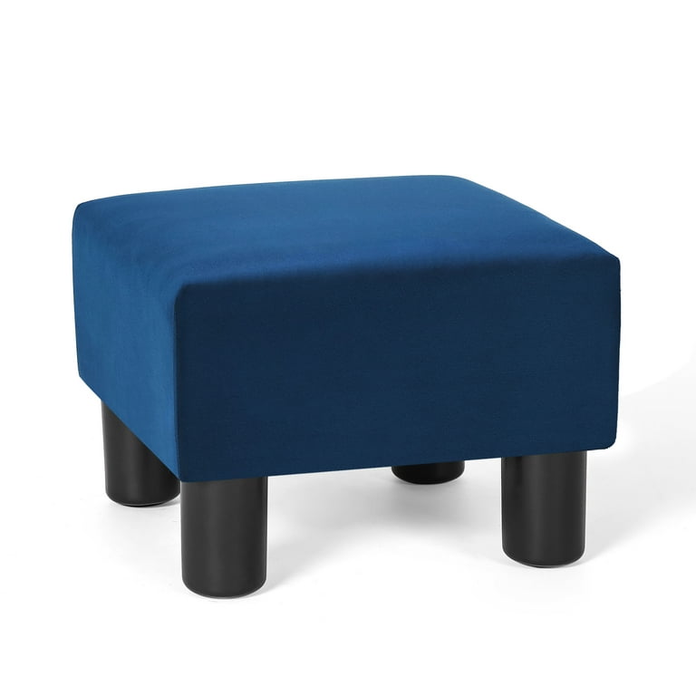 Joveco Small Footstool and Ottoman Modern Rectangle Footrest,Small Step Stool,Blue