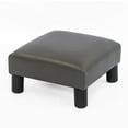 thumbnail image 1 of Joveco Small Ottoman Footstool/Footrest Gray Faux Leather, 1 of 6
