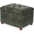 thumbnail image 1 of Joveco Storage Ottoman, 24" Fabric Rectangle Tufted Foot Rest Stool for Living Room Bedroom, Beige, 1 of 16