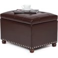 thumbnail image 1 of Joveco Storage Ottoman, 24" Fabric Rectangle Tufted  Foot Rest Stool for Living Room Bedroom, Beige, 1 of 16