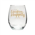thumbnail image 1 of Jovely JOV794-2C Love Laughter 9 oz.  Stemless Wine Glass, Set of 108, 1 of 1