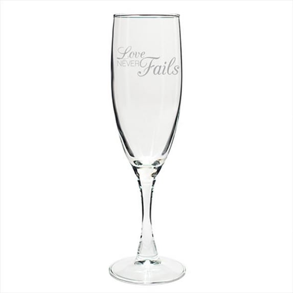 Jovely JOV805-3B Love Never Fails Engraved Champagne Flute, Set of 60