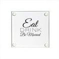 thumbnail image 1 of Jovely JOV815-1A Eat Drink Be Married Glass Coaster, Set of 48, 1 of 1