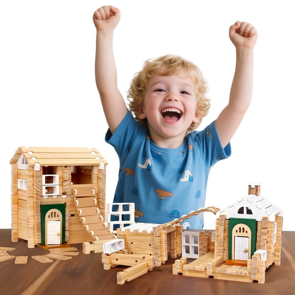 Jovi-mindly Wooden Building Blocks for Kid Age 4 , STEM Learning, 107 Pcs, Interlocking Educational Toys