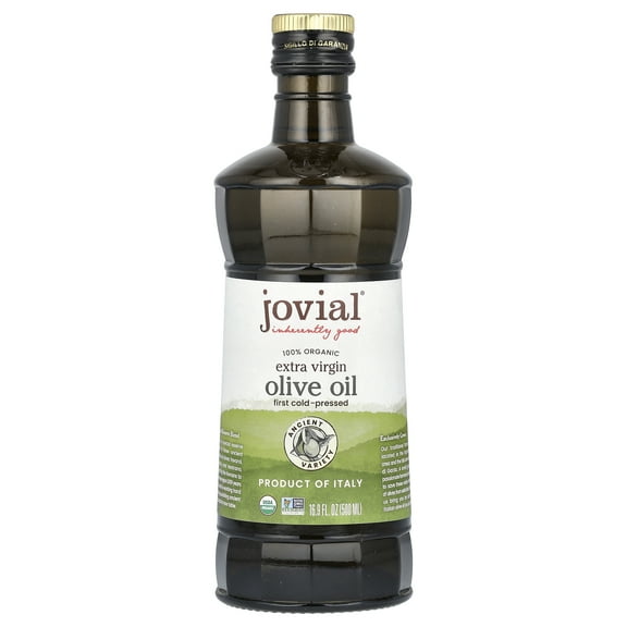 Jovial 100% Organic Extra Virgin Olive Oil, 16.9 fl oz (500 ml)