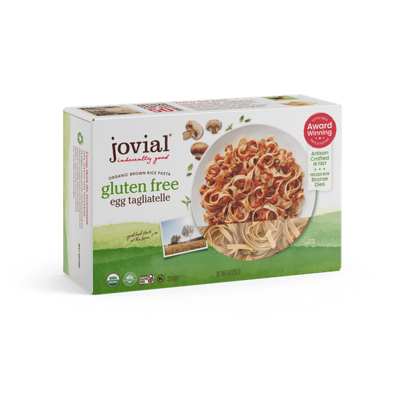 Jovial 100% Organic Gluten-Free Brown Rice Egg Tagliatelle Pasta, 9 oz (Pack of 2)