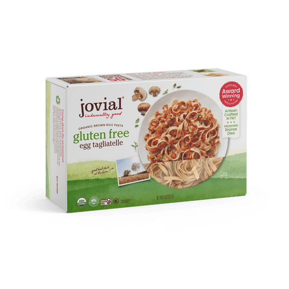 Jovial 100% Organic Gluten-Free Brown Rice Egg Tagliatelle Pasta, 9 oz (Pack of 4)
