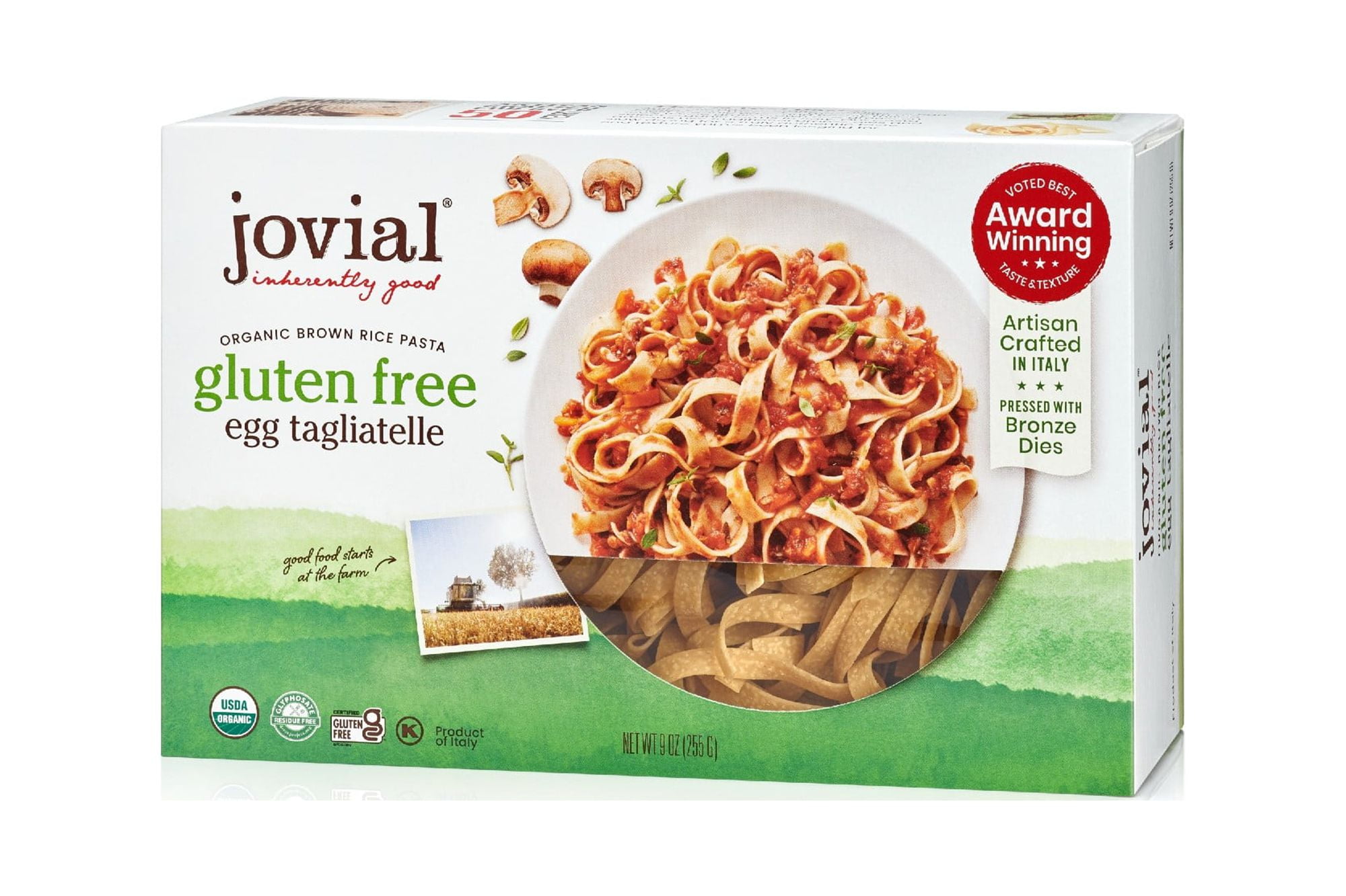 Jovial 100% Organic Gluten-Free Brown Rice Egg Tagliatelle Pasta, 9oz
