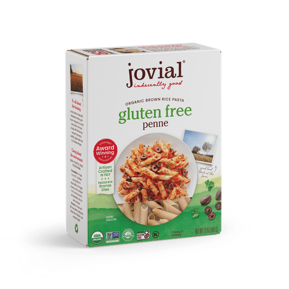 Jovial 100% Organic Gluten-Free Brown Rice Penne Pasta, 12oz