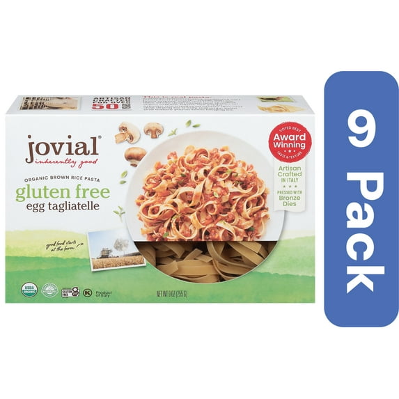 Jovial Brown Rice Tagliatelle Pasta 9 oz (Pack Of 9)