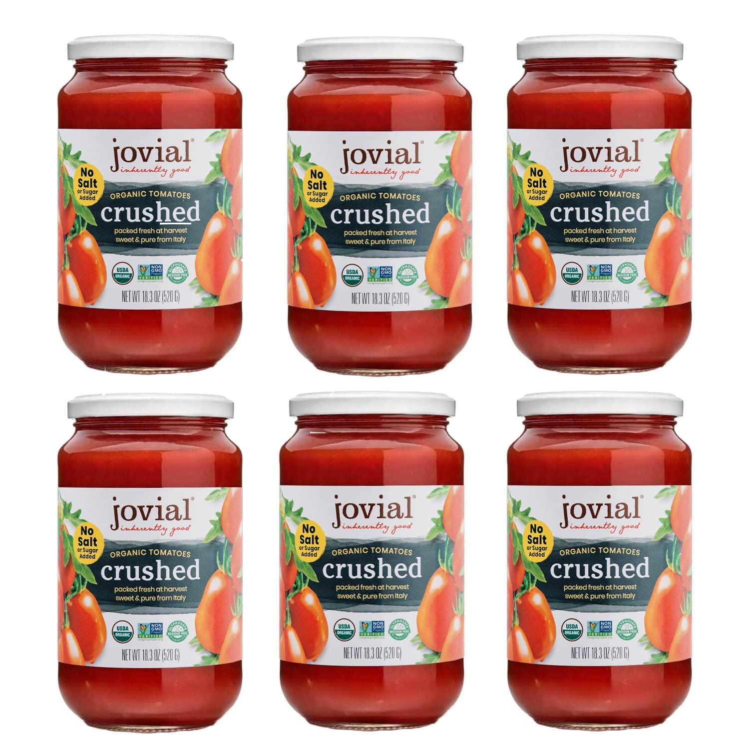 Jovial Crushed Tomatoes NonGMO Project Verified USDA Certified