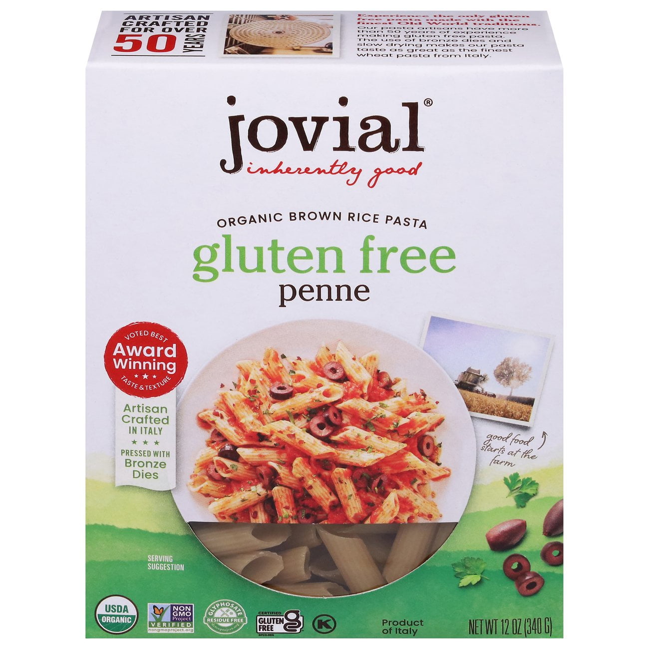 Jovial Organic Brown Rice Tagliatelle Pasta - Gluten Free, Made In Italy